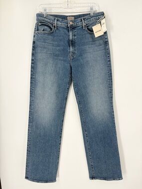 Mother The Kick It Tequila Sunrise High Rise Straight Leg Jeans Size 33